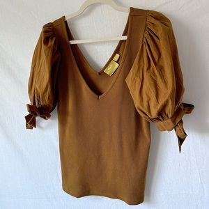 Maeve Anthropologie Puff Sleeve Top
